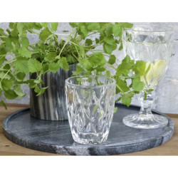 Sklenička ze silnějšího skla s dekorem Diamond cut - Ø8*10 cm