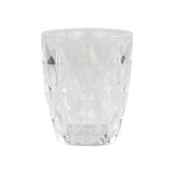 Sklenička ze silnějšího skla s dekorem Diamond cut - Ø8*10 cm
