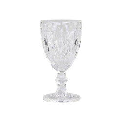 Sklenička na noze ze silnějšího skla s dekorem Diamond cut - Ø9,5*17cm