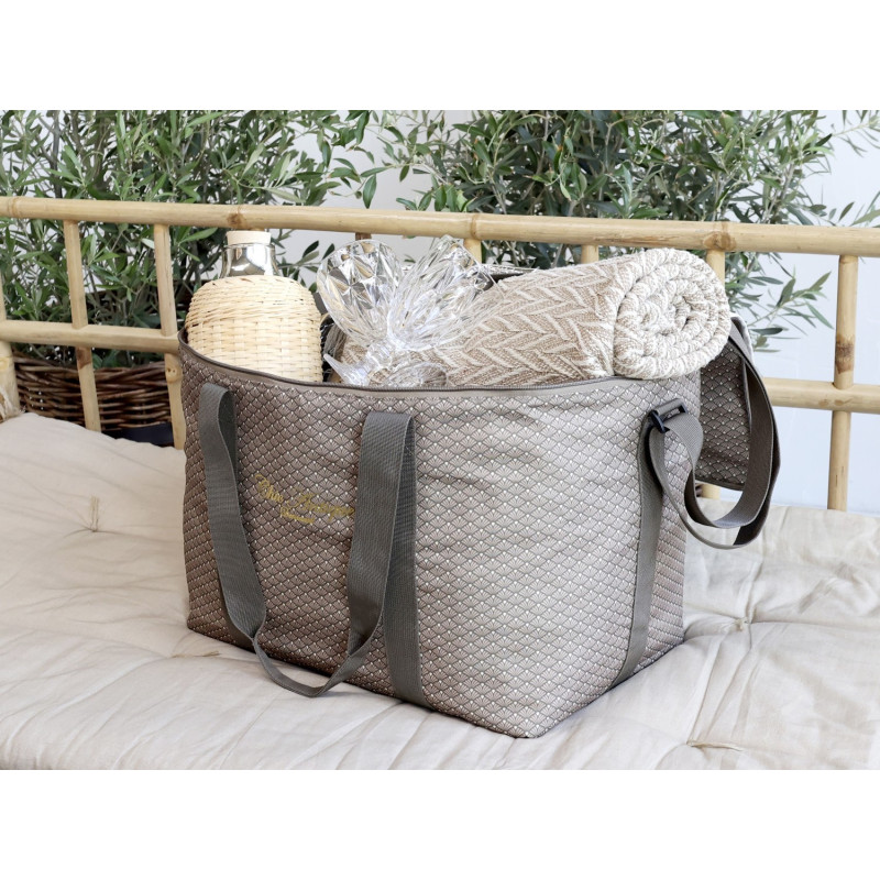 Veliká mocca cestovní termotaška s popruhem Pessac Cooler - 44*27*32cm