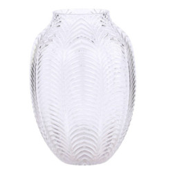 Transparentní skleněná dekorační váza Leaf  - Ø 18*25cm