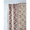 Béžový bavlněný koberec s ornamenty Rug stripes - 70*150 cm
