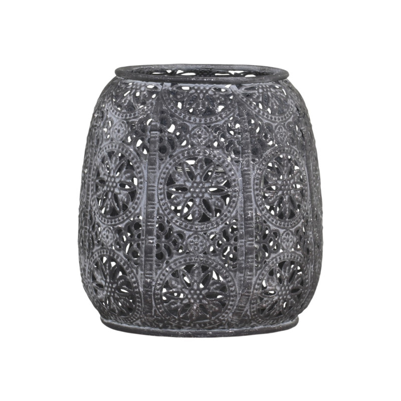 Zinkový kovový vintage svícen Vire zinc - Ø 12*12 cm