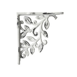 Krémová litinová konzole s lístky - 14*2*12cm