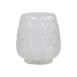 Transparentní skleněná dekorační váza / svícen Drea - Ø 14*15cm