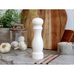 Krémový dřevěný mlýnek na sůl / pepř Grinder - Ø 5*20cm