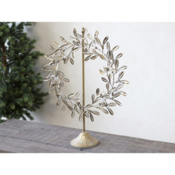 Bronzový antik kovový stojan s háčkem na dekorace - 12*50 cm