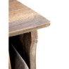 Hnědá antik dřevěná nástěnná polička s přihrádkami a háčky Plate Rack - 80*20*55 cm