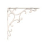 Krémová antik litinová konzole s ornamentem - 25*4*25 cm