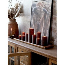 Dlouhý úzký dřevěný servírovací podnos s uchy Tours Tray - 90*20*8 cm