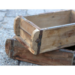 Dřevěná přírodní retro bedýnka Grimaud Brick old - 30*15*10 cm