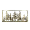 Bronzový antik kovový nástěnný obraz se stromy Wall Décor - 110*7*50 cm
