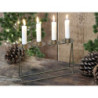 Mosazný antik kovový adventní svícen Advent Tire - 25*5*19 cm