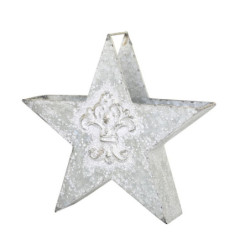 Zinková antik kovová dekorace ve tvaru hvězdy - 32*8*30cm