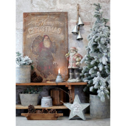 Zinková antik kovová dekorace ve tvaru hvězdy - 32*8*30cm
