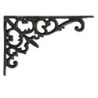 Černá antik litinová policová konzole Ornament - 18*3,5*12 cm