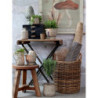 Černá antik malá kovová komoda se šuplíčky Factory - 31*23*22cm