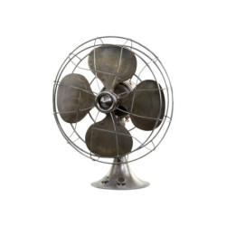 Mosazný dekorativní retro ventilátor na podstavci Factory - 31*21*37cm