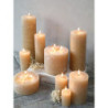 Medová široká svíčka Rustic pillar honey - Ø 7*10cm/ 40h