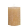 Medová široká svíčka Rustic pillar honey - Ø 7*10cm/ 40h