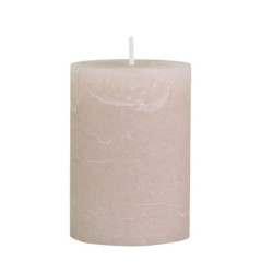 Růžová široká svíčka Macon Rustic rose - Ø 7*10cm/ 40h