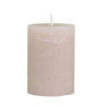 Růžová široká svíčka Macon Rustic rose - Ø 7*10cm/ 40h