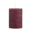 Červená široká svíčka Macon Rustic red - Ø 7*10cm/ 40h