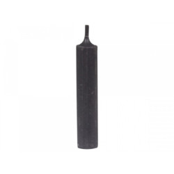 Černá úzká krátká svíčka Short dinner black - Ø 2 *11cm / 4.5h