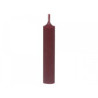 Červená úzká krátká svíčka Short dinner red - Ø 2 *11cm / 4.5h