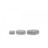 Set 3ks zinkový antik kovový svícen Lace Crown - Ø 4,5*2,5 / Ø 8*3/ Ø 10*3cm