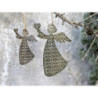 Vánoční kovová závěsná dekorace anděl Angel - 7*10 cm