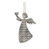 Vánoční kovová závěsná dekorace anděl Angel - 7*10 cm