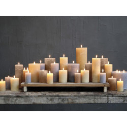 Medová široká svíčka Macon Rustic honey - Ø 7*15cm/ 60h