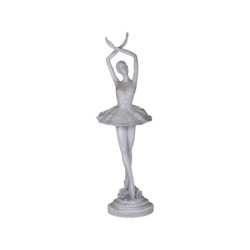 Šedá antik dekorace Ballerina - 25*26*82 cm