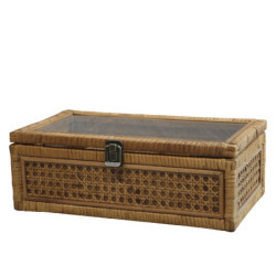 Ratanový box s bambusovým výpletem Francesca French - 36*21*13cm