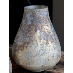 Mocca rtuťová skleněná dekorační váza / svícen Vissia - Ø 20*26 cm