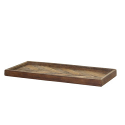 Dekorační užší dřevěný podnos Grimaud - 55*25*4 cm
