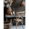 Přírodní dřevěná židle s ratanovým výpletem Old French chair - 45*40*88 cm