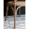 Přírodní dřevěná židle s ratanovým výpletem Old French chair - 45*40*88 cm