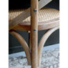 Přírodní dřevěná židle s ratanovým výpletem Old French chair - 45*40*88 cm
