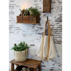 Retro nástěnná dřěvěná skříňka s dvířky Grimaud Brick - 15*9*32 cm