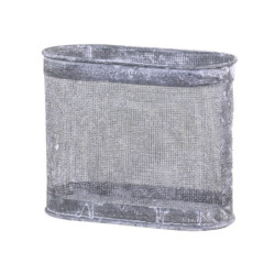 Zinkový antik drátěný košík Oval Basket - 19*9*16 cm