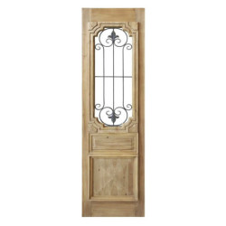 Hnědočerný antik dekorativní panel na postavení Sutt French - 56*5*165 cm