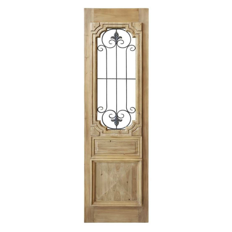 Hnědočerný antik dekorativní panel na postavení Sutt French - 56*5*165 cm