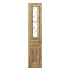 Hnědočerný antik dekorativní panel na postavení Sutt French - 30*5*167 cm