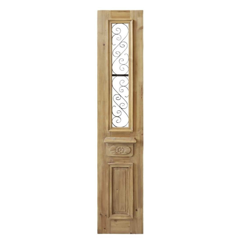 Hnědočerný antik dekorativní panel na postavení Sutt French - 30*5*167 cm
