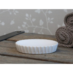 Porcelánová béžová miska na mýdlo Diamond - 13*9*2.5 cm