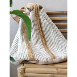 Béžová plážová jutová taška Beach Bag - 40*30*60 cm