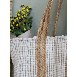 Béžová plážová jutová taška Beach Bag - 40*30*60 cm