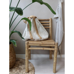 Béžová plážová jutová taška Beach Bag - 40*30*60 cm